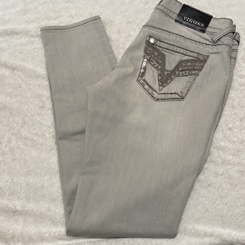 Vigoss Gray Chelsea Skinny Jeans